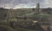 Camille Pissarro The road to Ennery,near Pontoise La route d-Ennery pres de Pontoise oil painting artist
